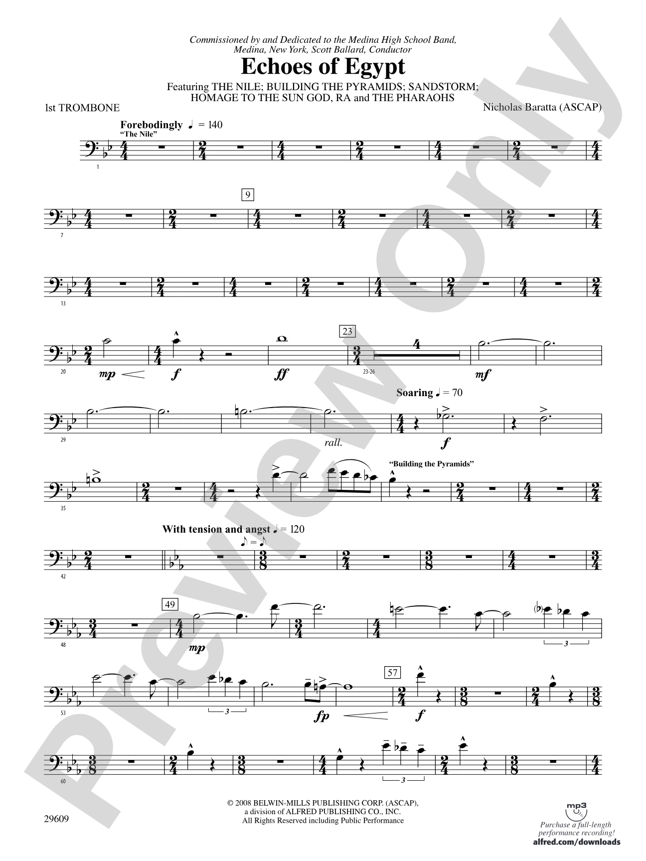 Echoes of Egypt: 1st Trombone