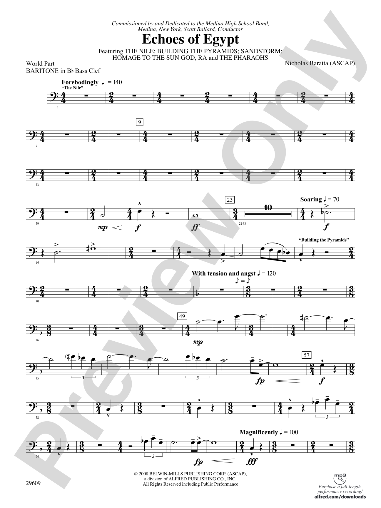 Echoes of Egypt: (wp) B-flat Baritone B.C.