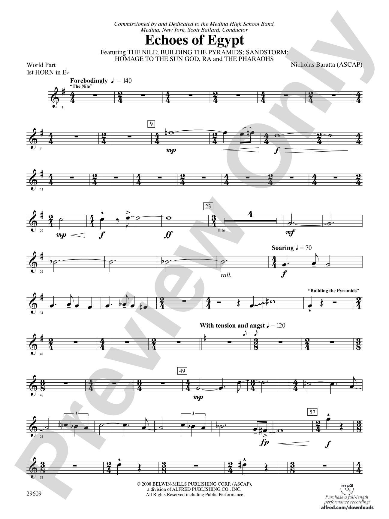 Echoes of Egypt: (wp) 1st Horn in E-flat