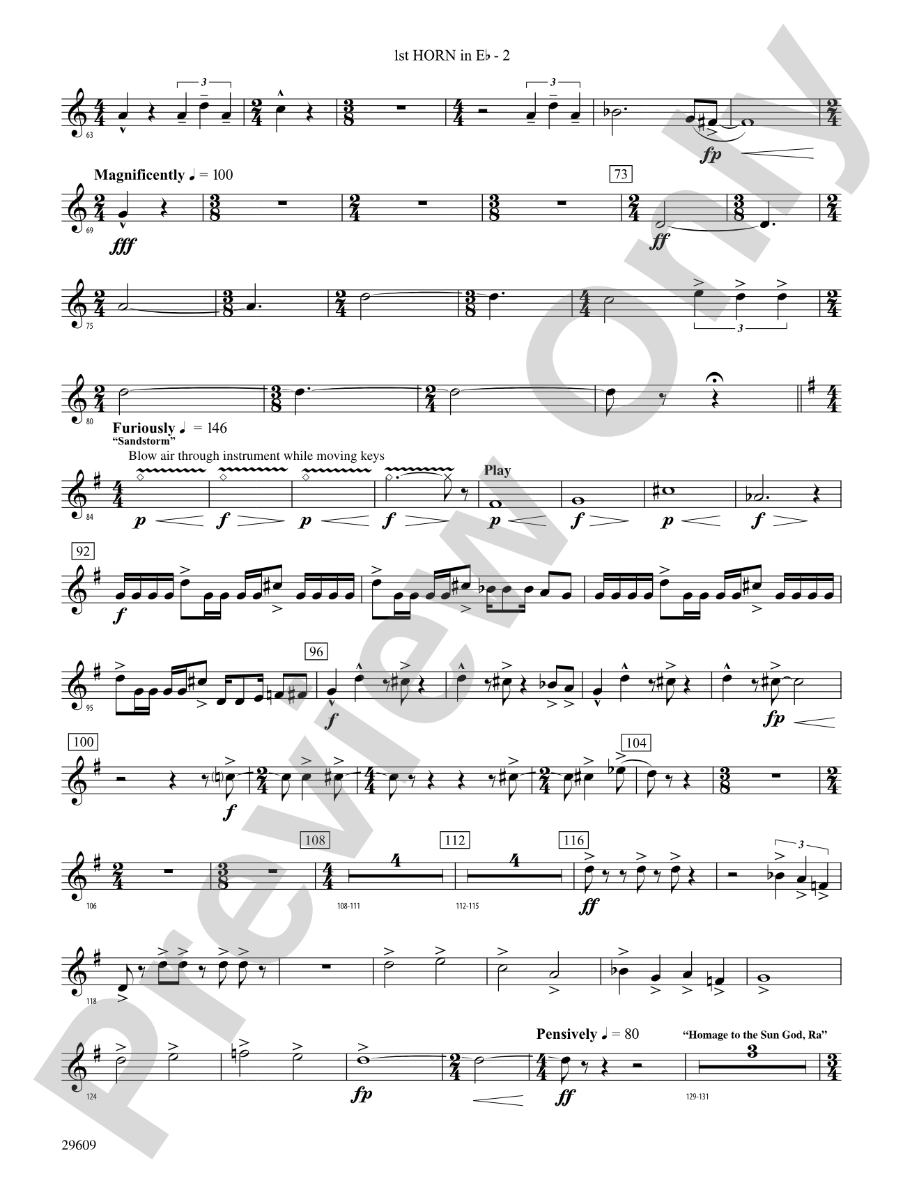 Echoes of Egypt: (wp) 1st Horn in E-flat