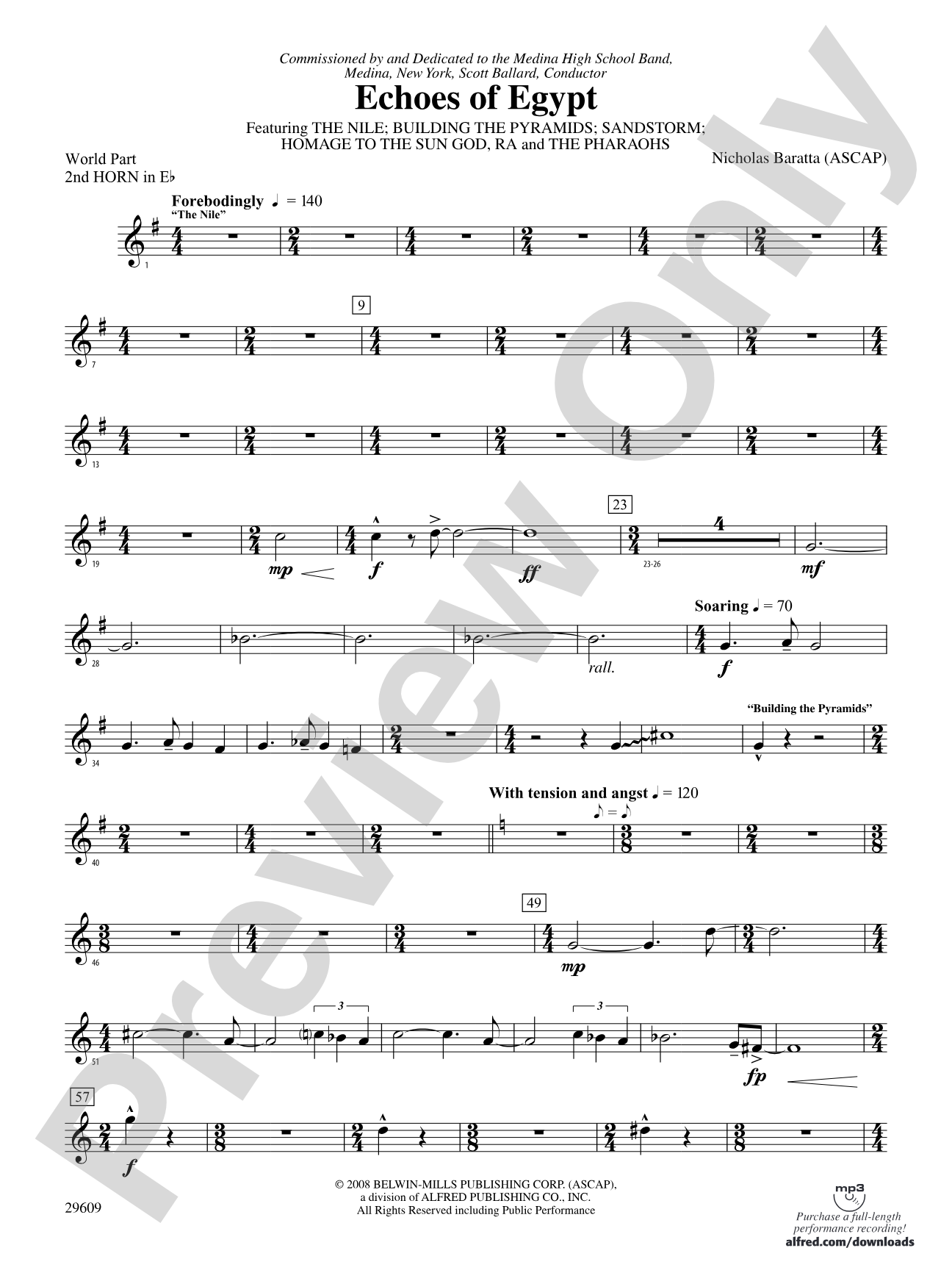 Echoes of Egypt: (wp) 2nd Horn in E-flat