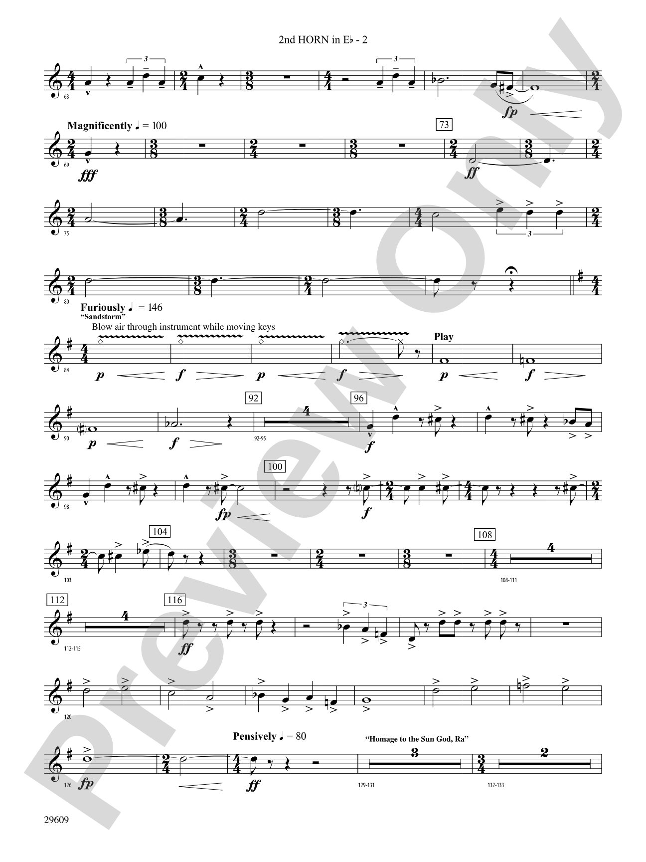 Echoes of Egypt: (wp) 2nd Horn in E-flat