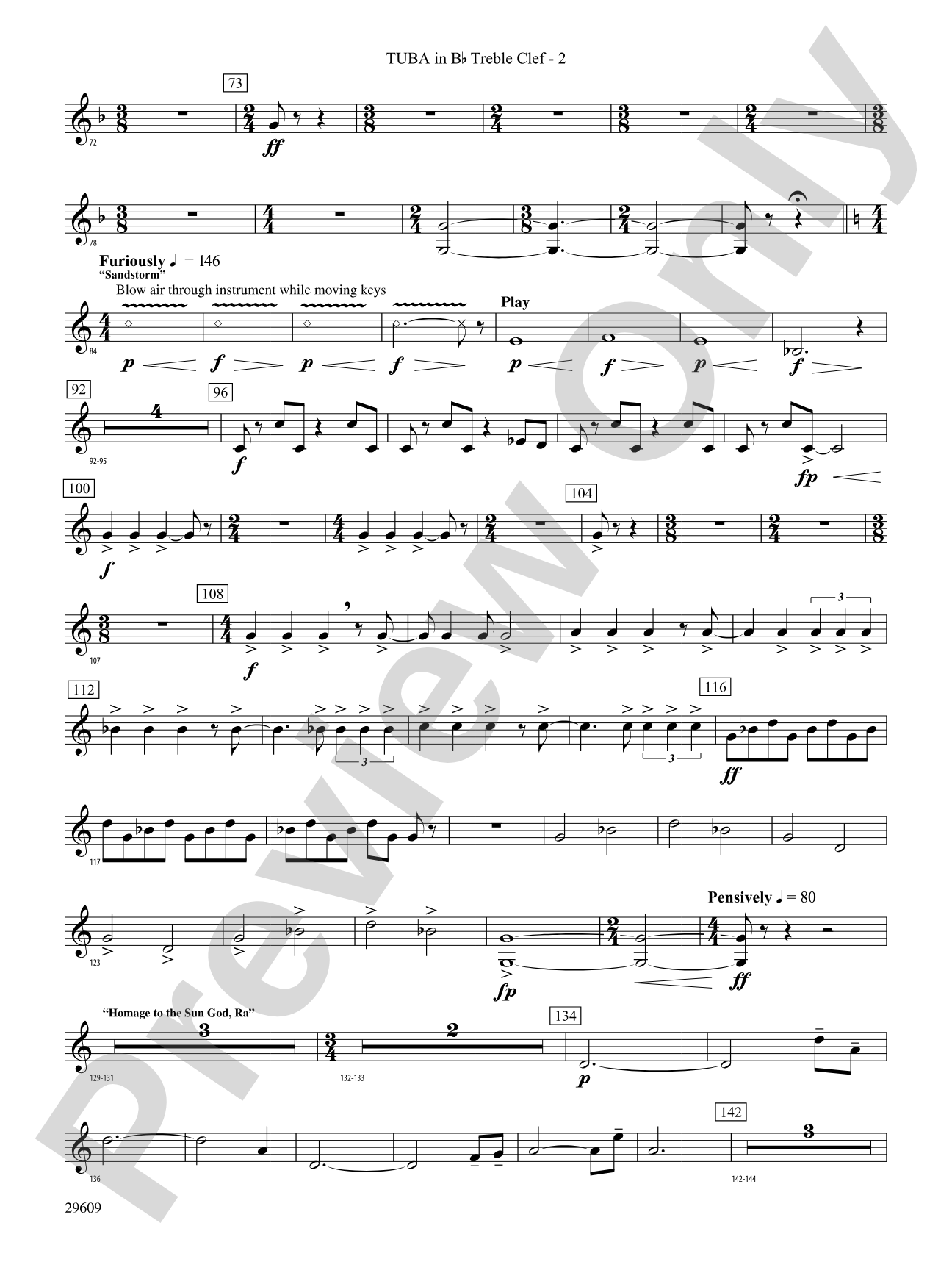 Echoes of Egypt: (wp) B-flat Tuba T.C.