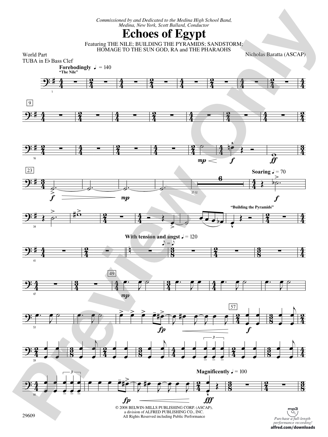 Echoes of Egypt: (wp) E-flat Tuba B.C.