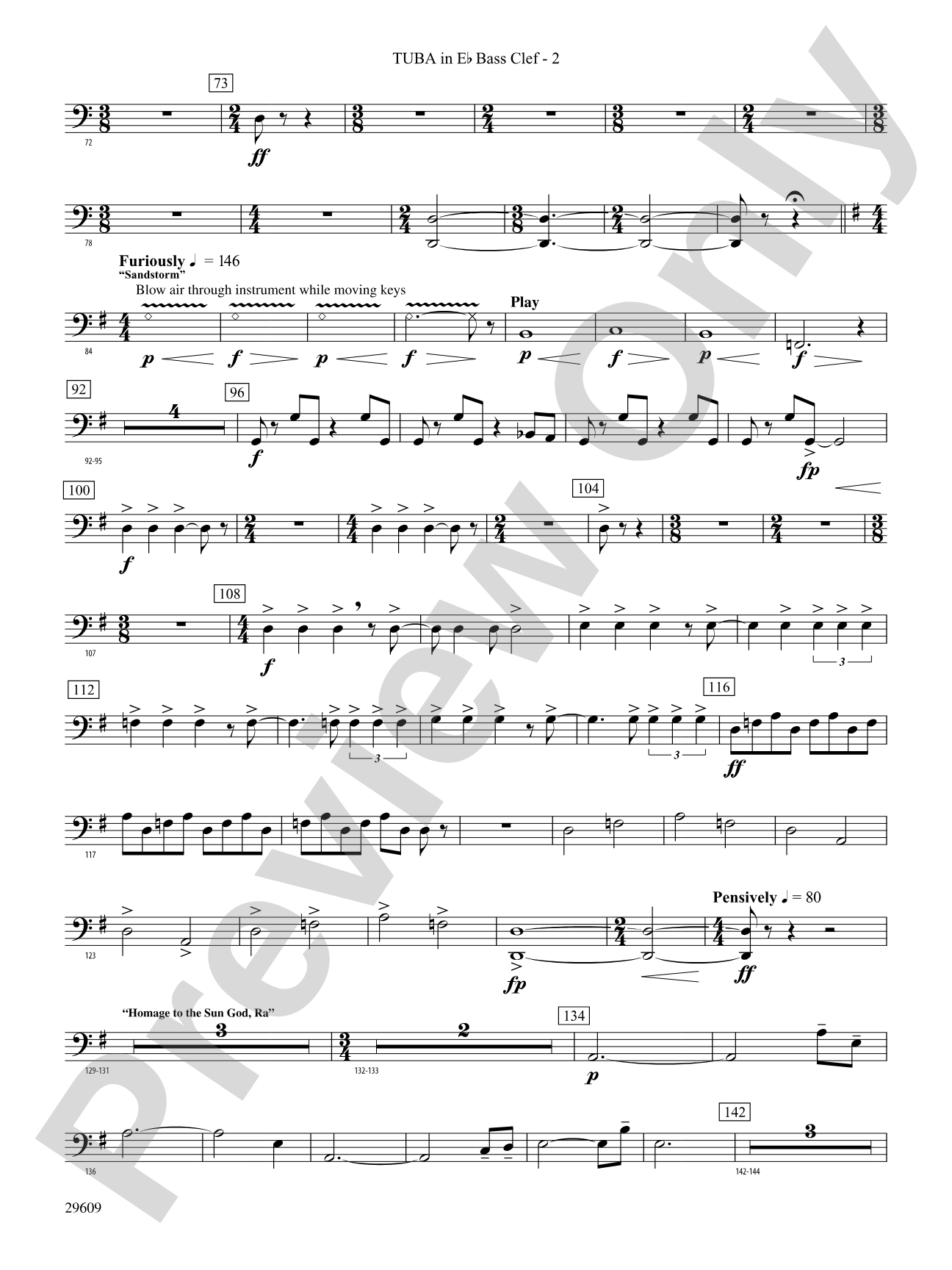 Echoes of Egypt: (wp) E-flat Tuba B.C.