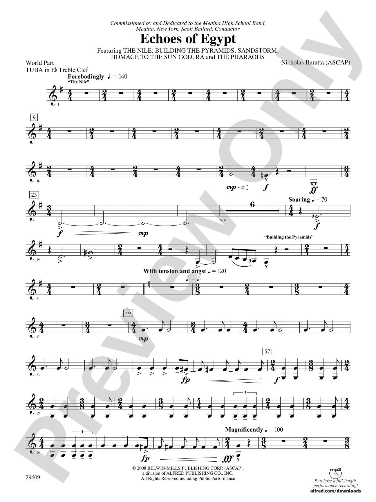 Echoes of Egypt: (wp) E-flat Tuba T.C.