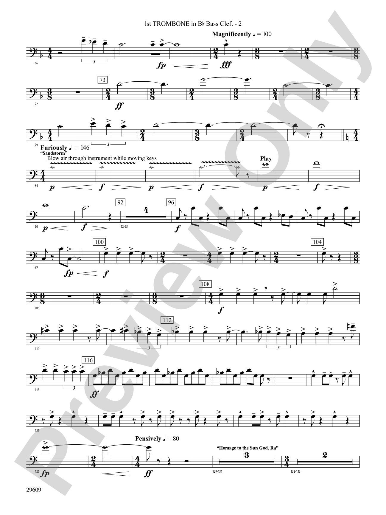 Echoes of Egypt: (wp) 1st B-flat Trombone B.C.