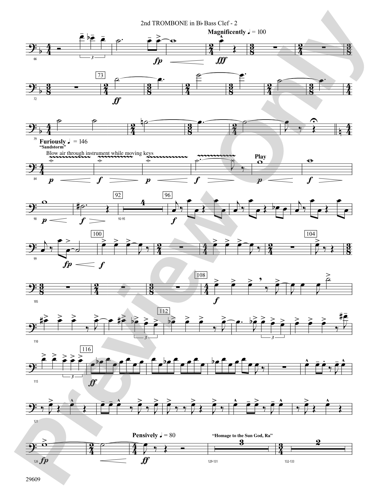 Echoes of Egypt: (wp) 2nd B-flat Trombone B.C.