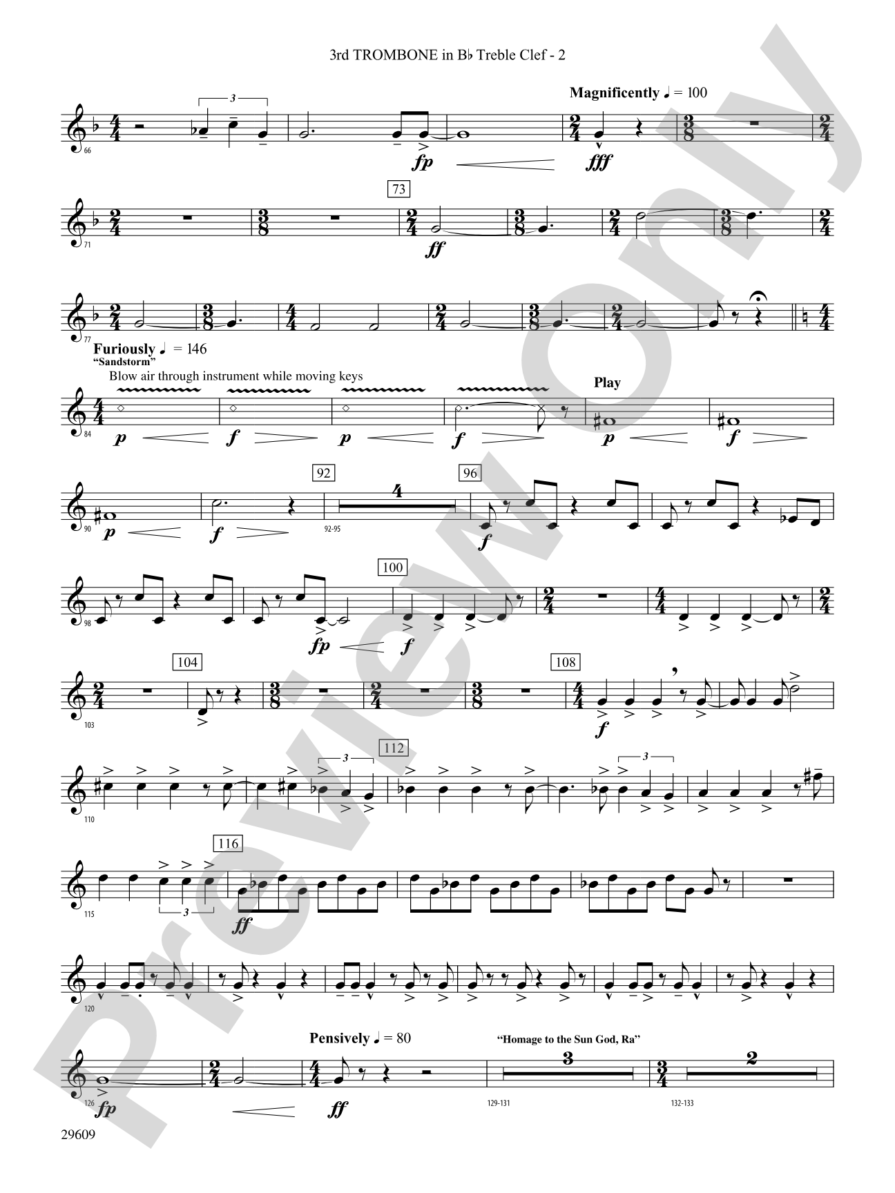 Echoes of Egypt: (wp) 3rd B-flat Trombone T.C.