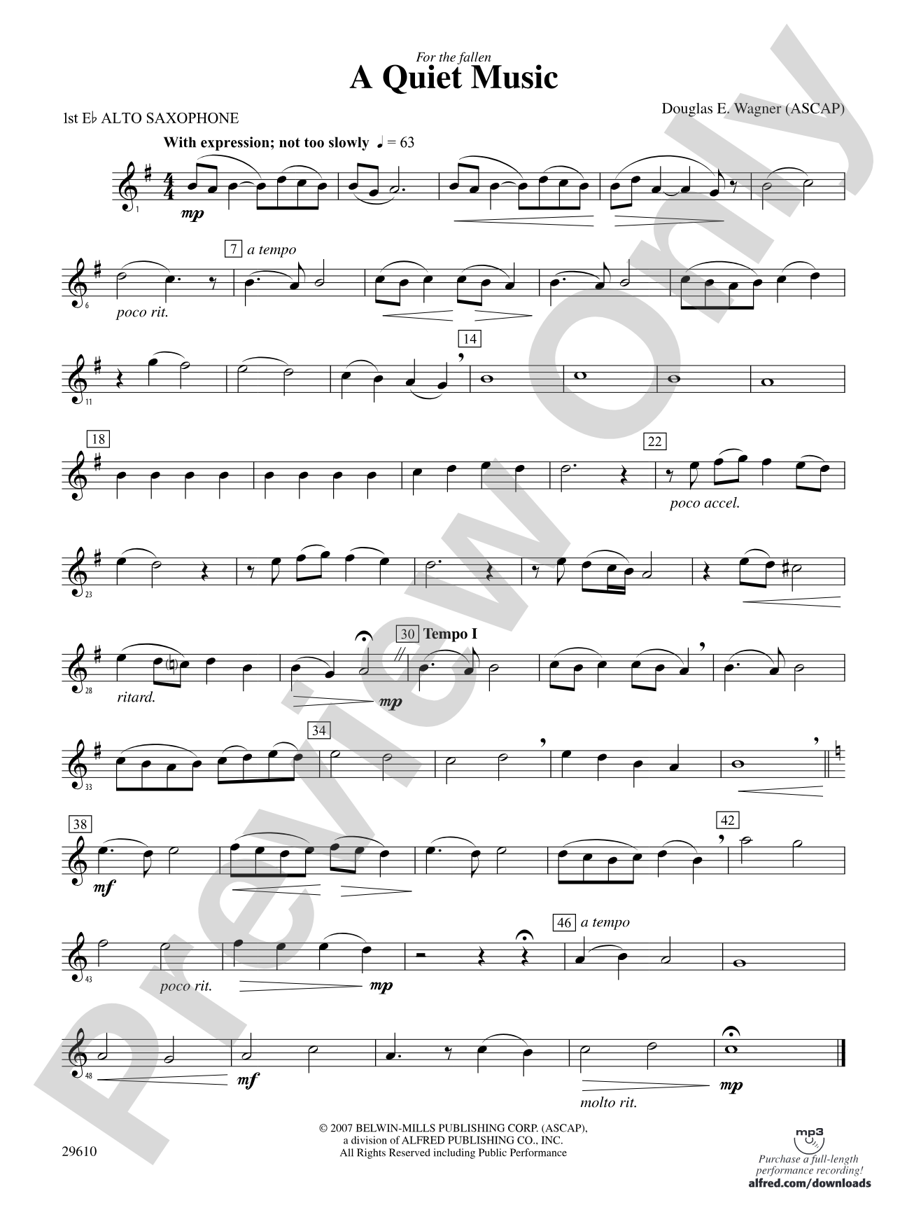 A Quiet Music: E-flat Alto Saxophone