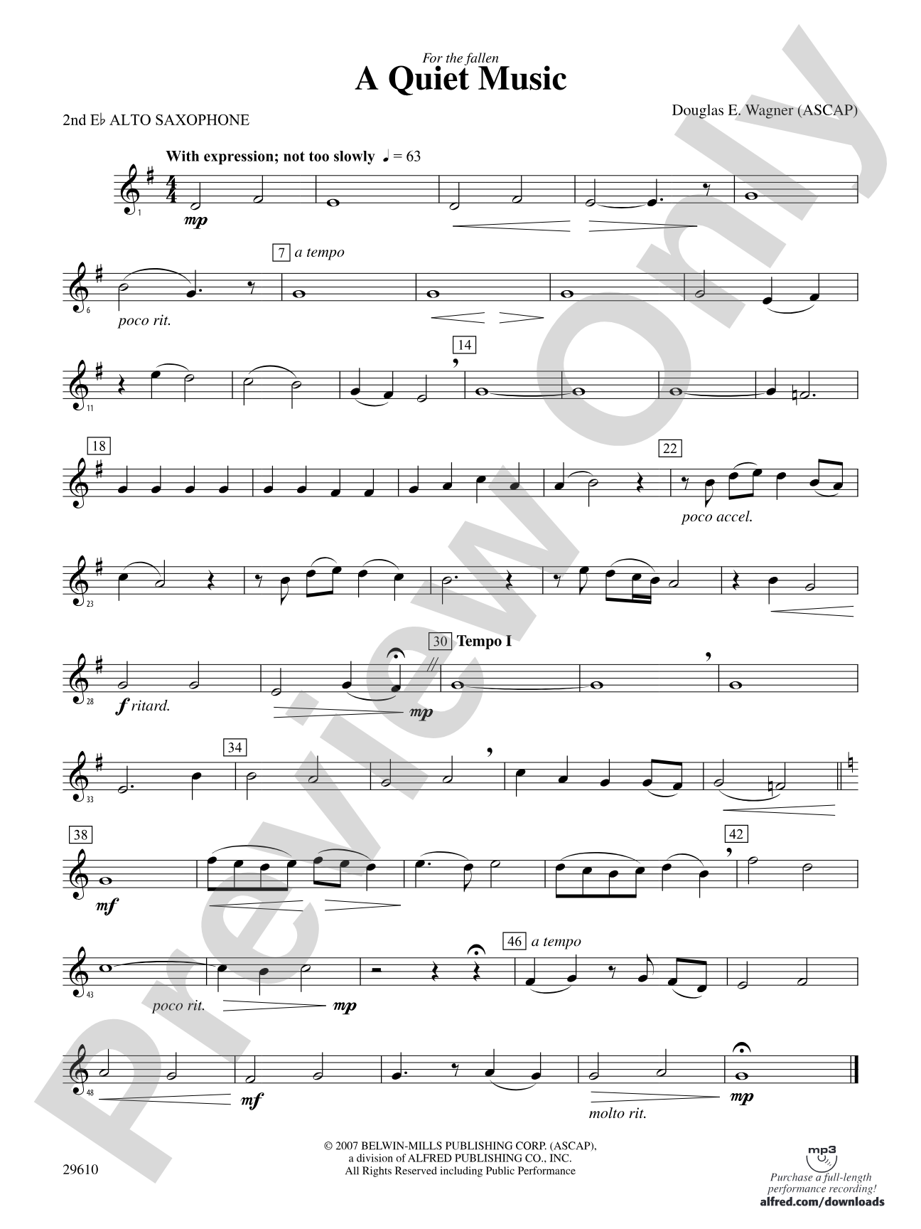 A Quiet Music: 2nd E-flat Alto Saxophone