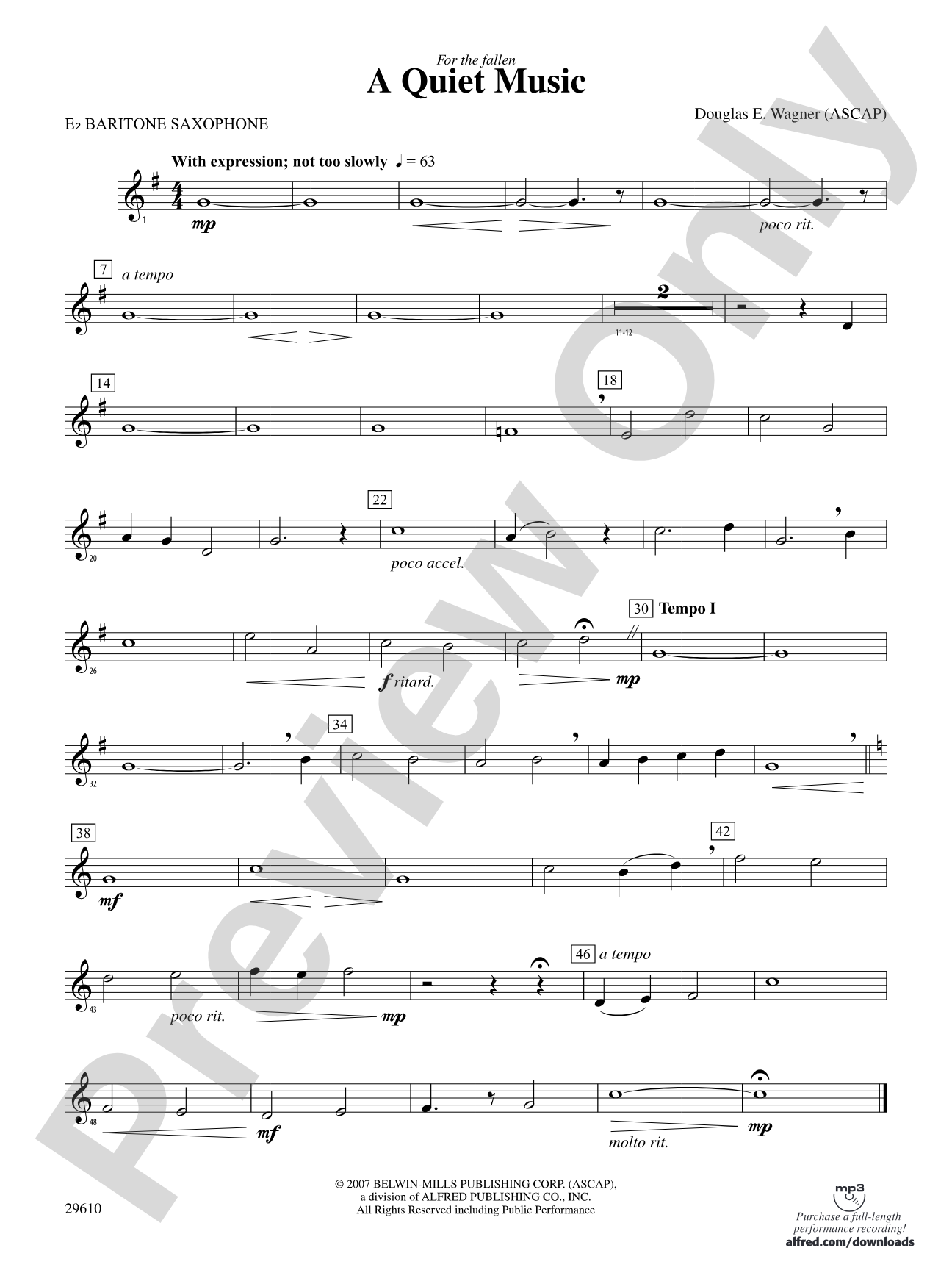 A Quiet Music: E-flat Baritone Saxophone