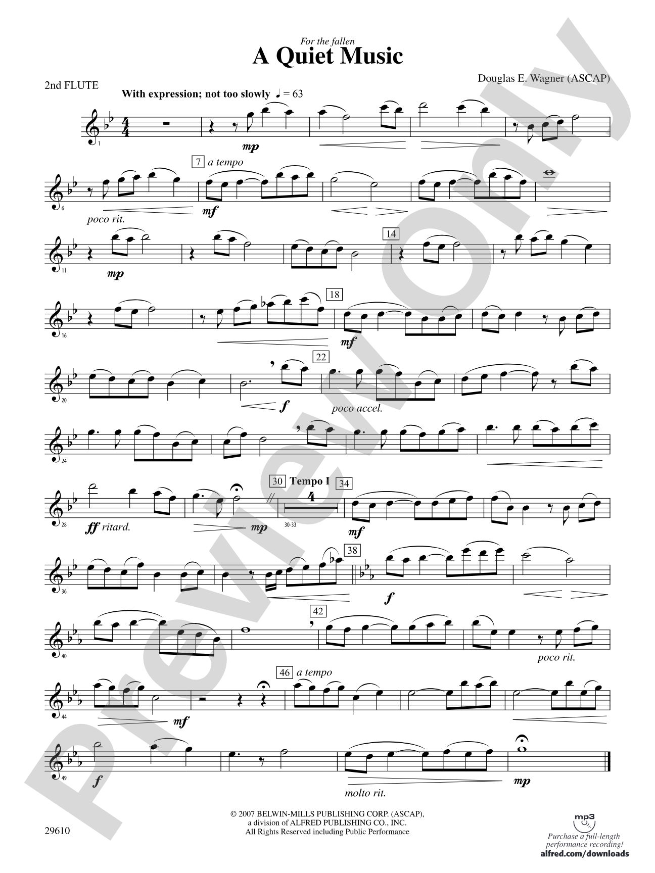 A Quiet Music: 2nd Flute