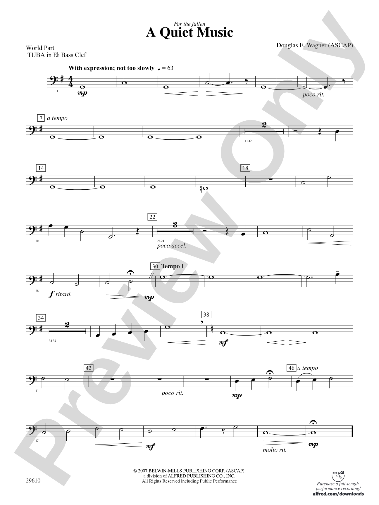 A Quiet Music: (wp) E-flat Tuba B.C.