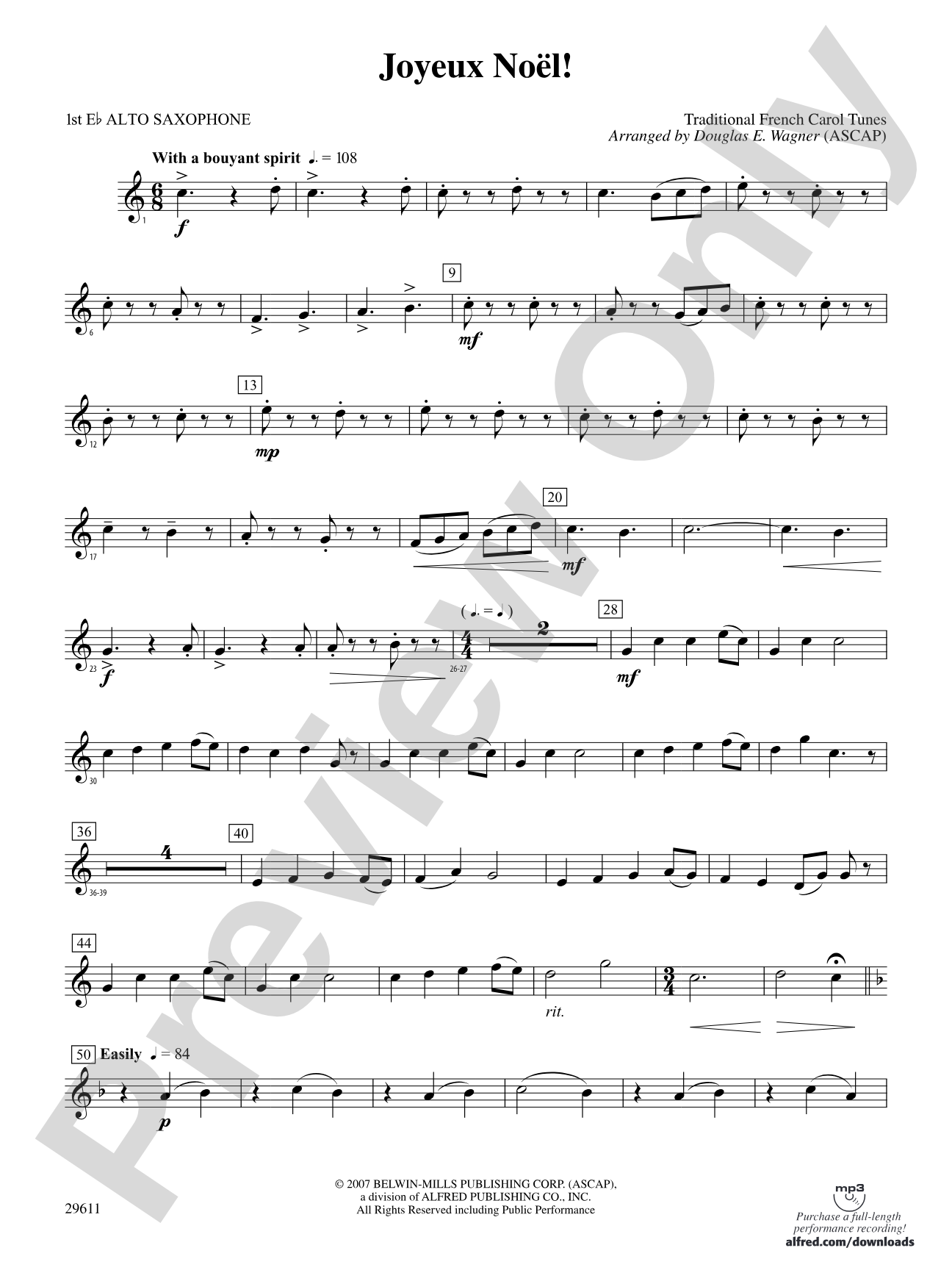 Joyeux Noël!: E-flat Alto Saxophone