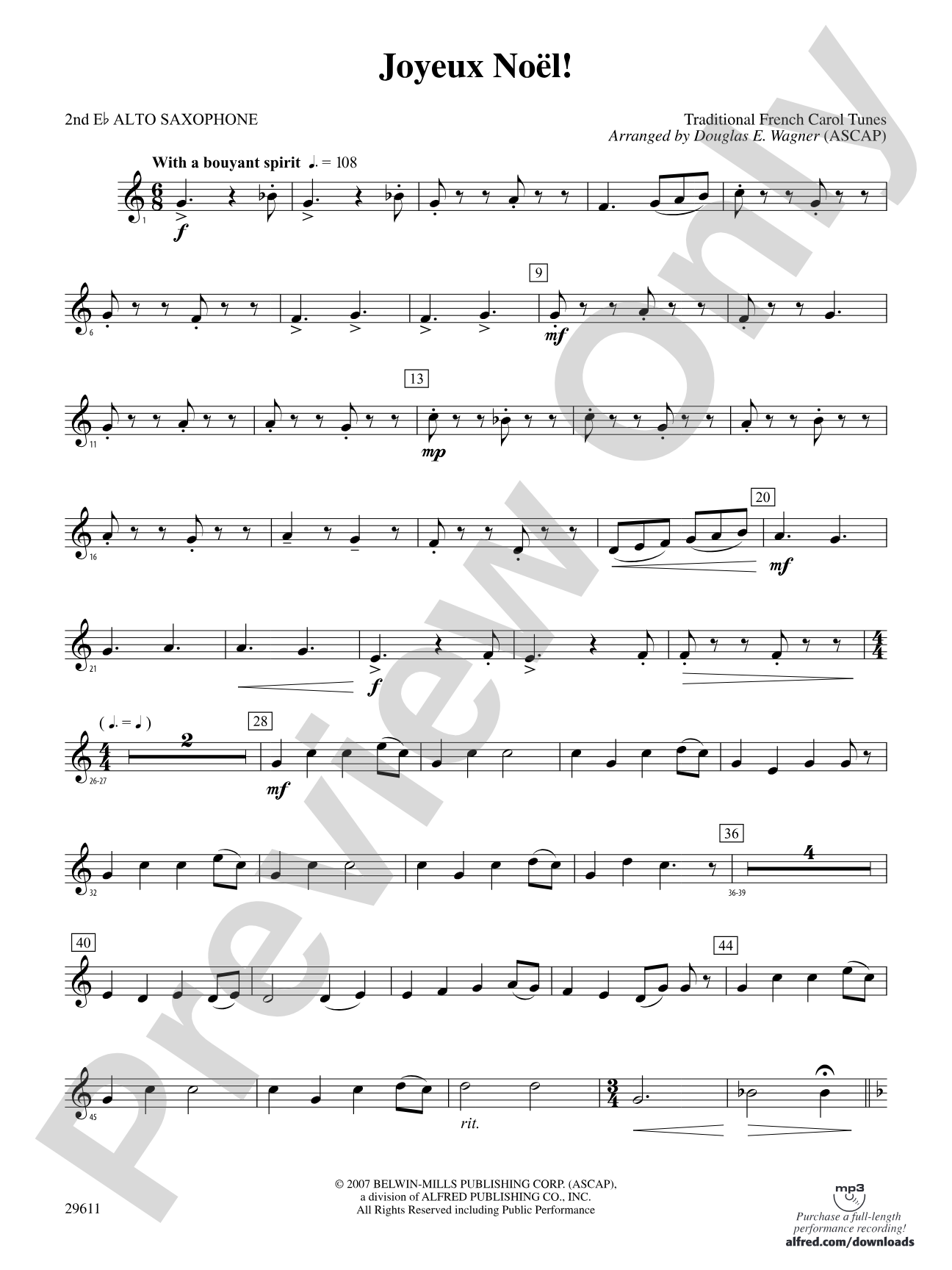 Joyeux Noël!: 2nd E-flat Alto Saxophone