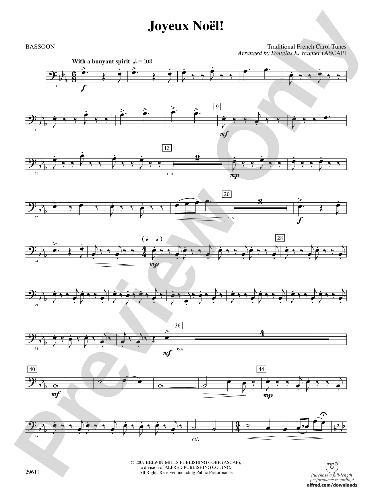 Joyeux Noël!: Bassoon