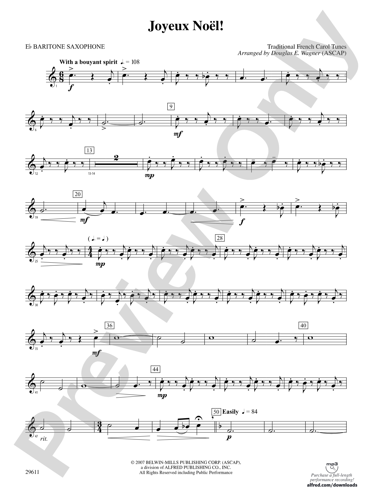 Joyeux Noël!: E-flat Baritone Saxophone