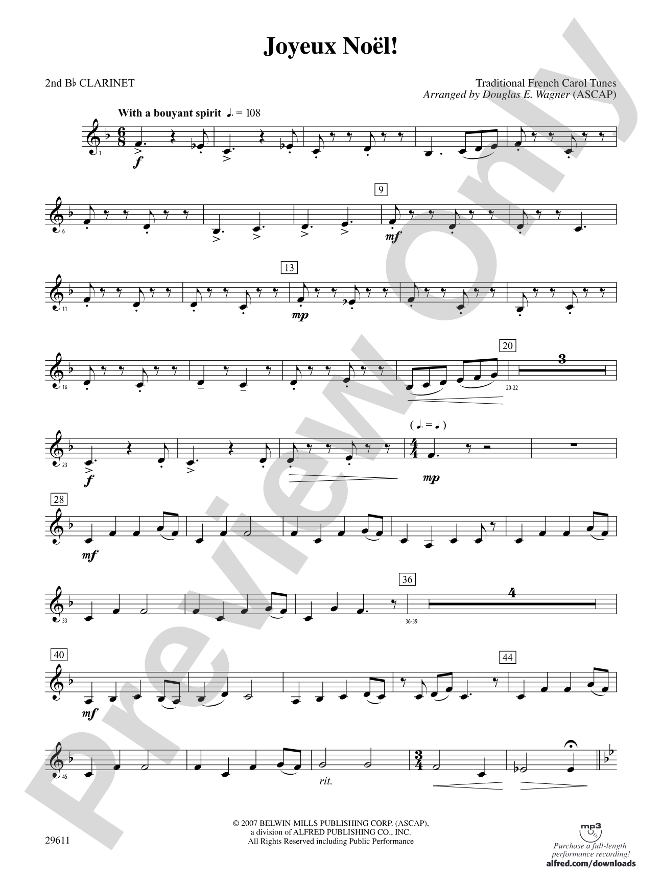 Joyeux Noël!: 2nd B-flat Clarinet