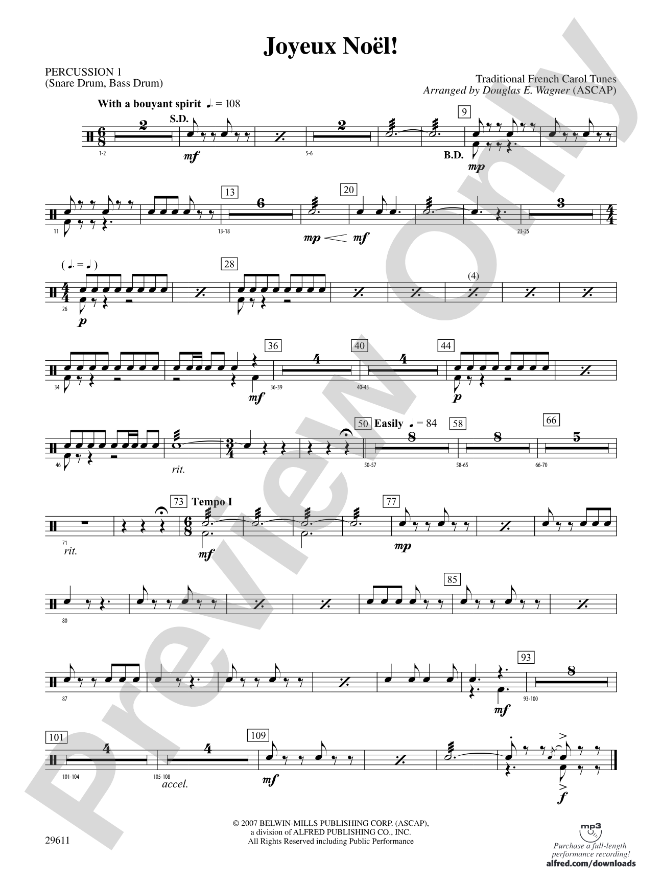 Joyeux Noël!: 1st Percussion