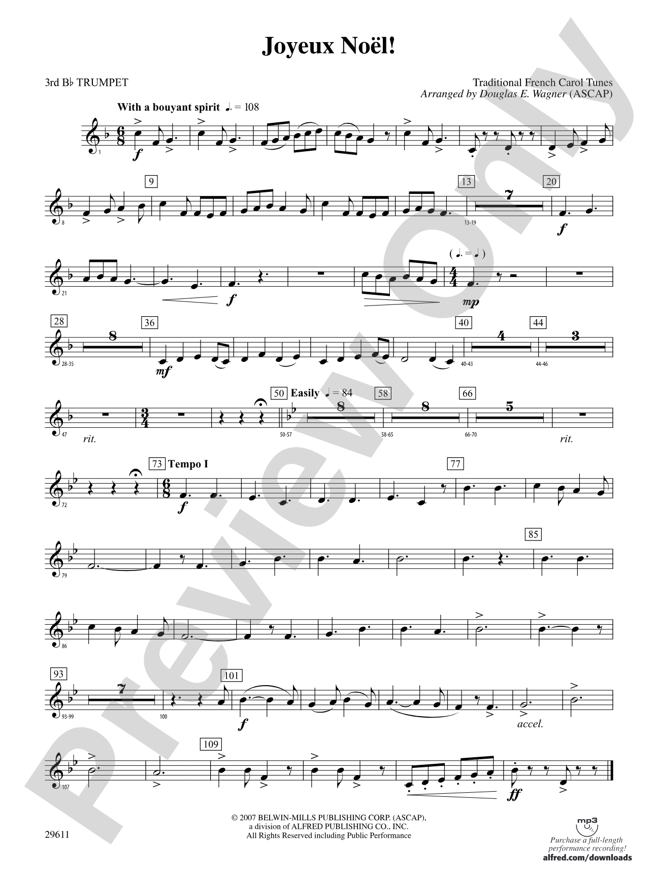Joyeux Noël!: 3rd B-flat Trumpet