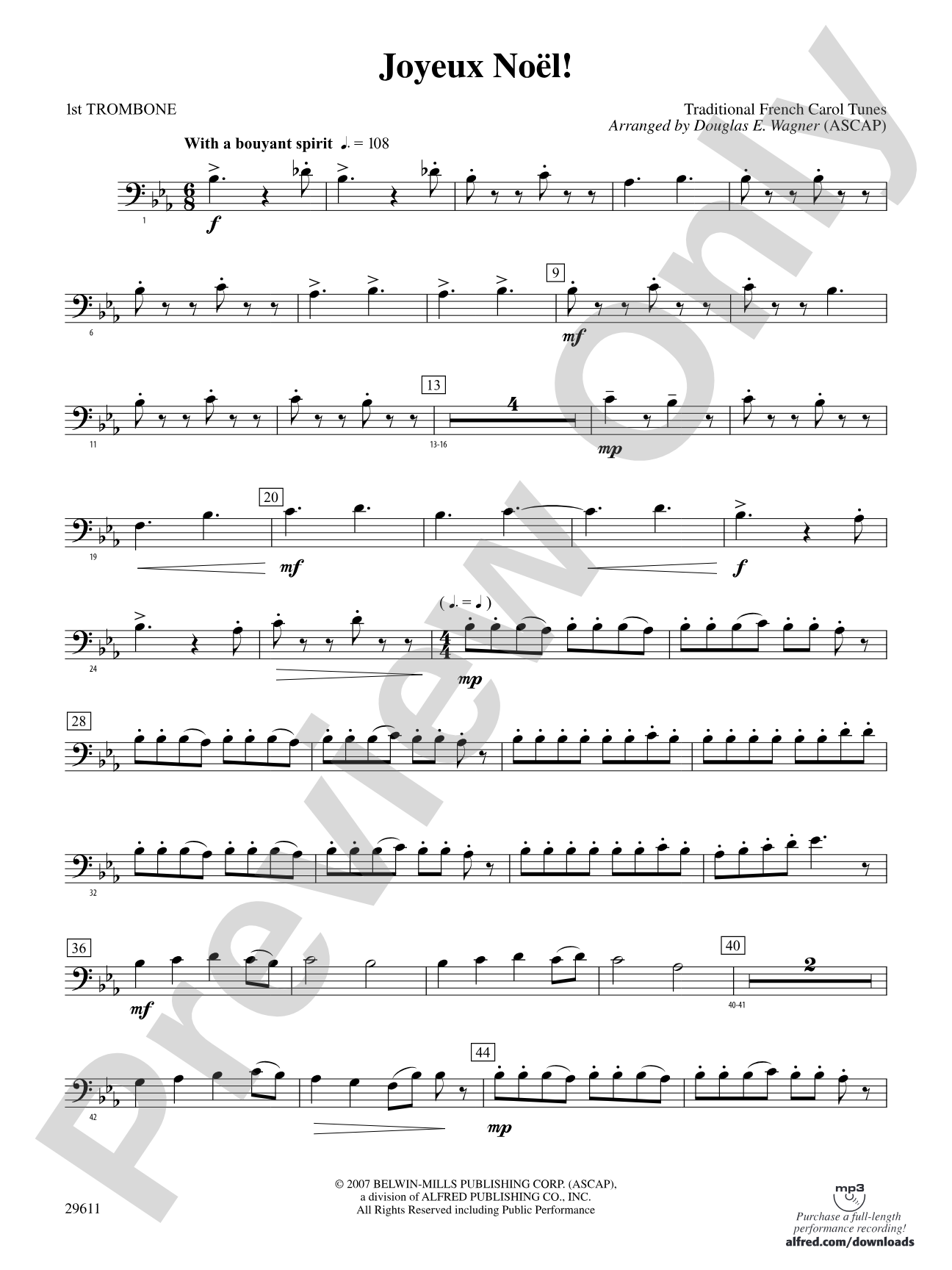 Joyeux Noël!: 1st Trombone