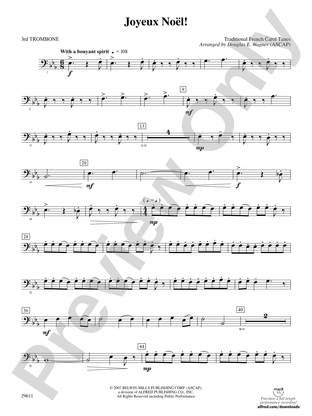 Joyeux Noël!: 3rd Trombone