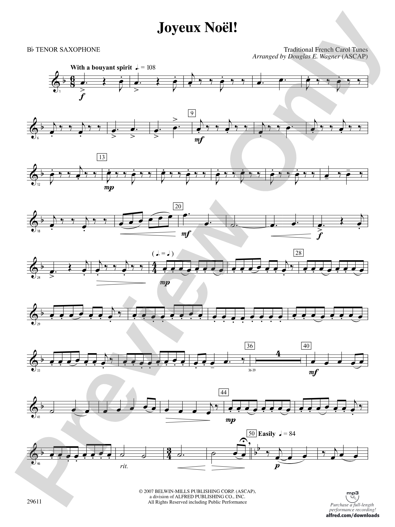 Joyeux Noël!: B-flat Tenor Saxophone