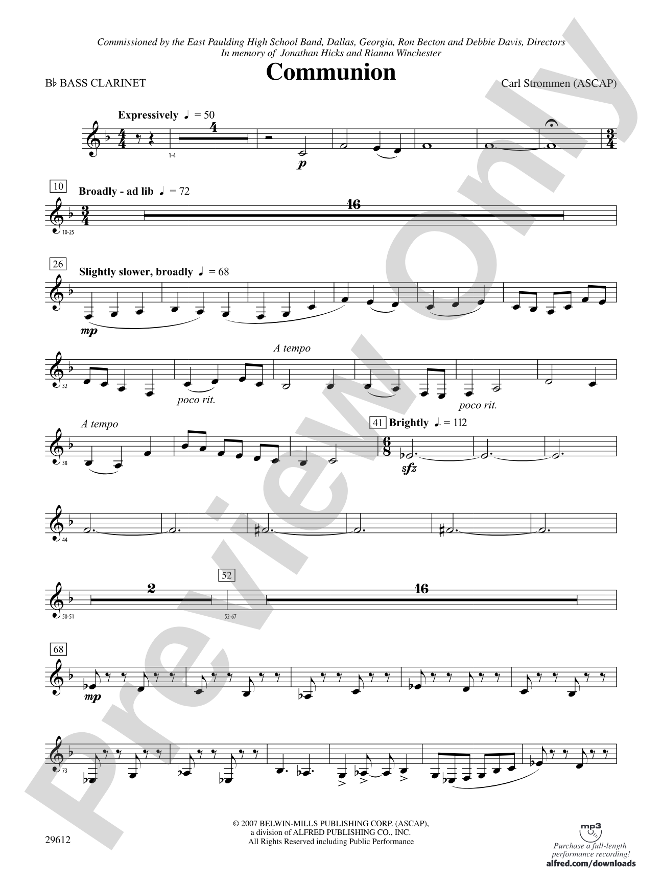 Communion: B-flat Bass Clarinet