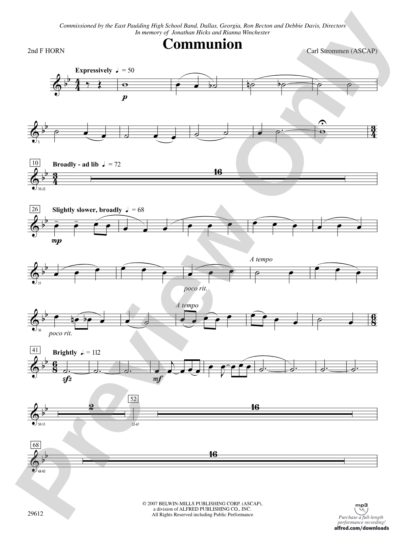 Communion: 2nd F Horn