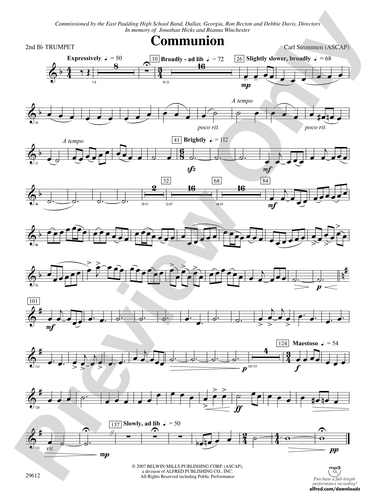 Communion: 2nd B-flat Trumpet