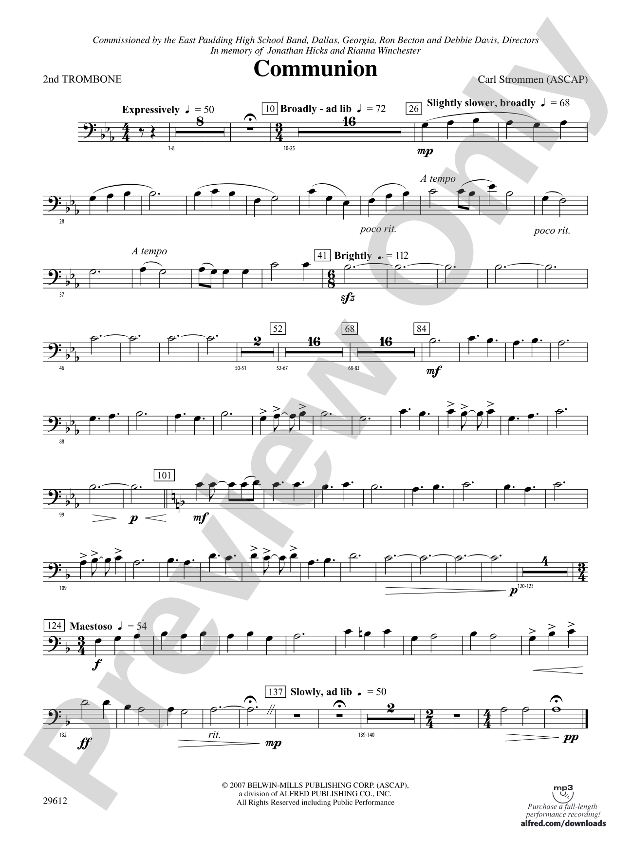 Communion: 2nd Trombone