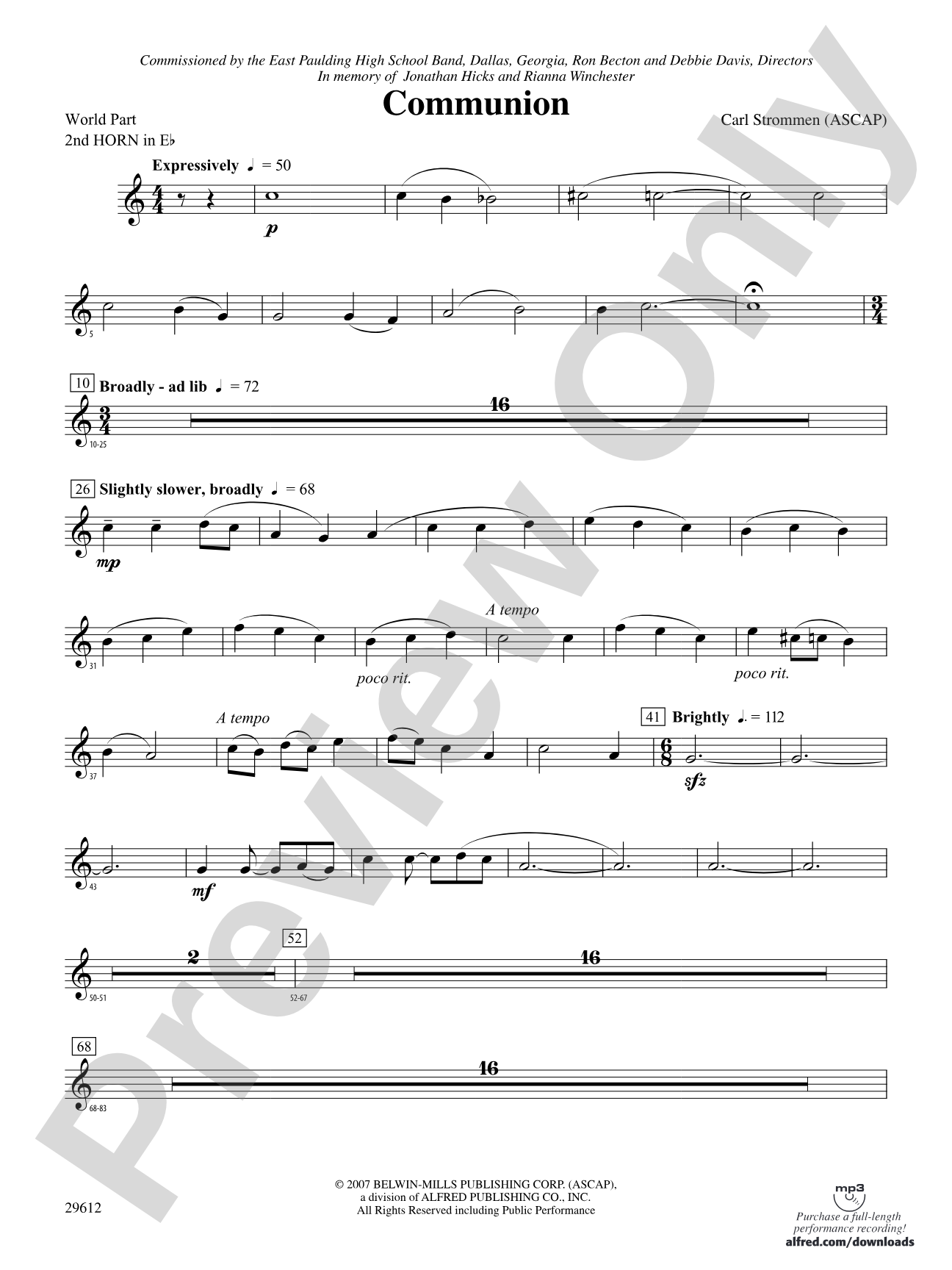 Communion: (wp) 2nd Horn in E-flat