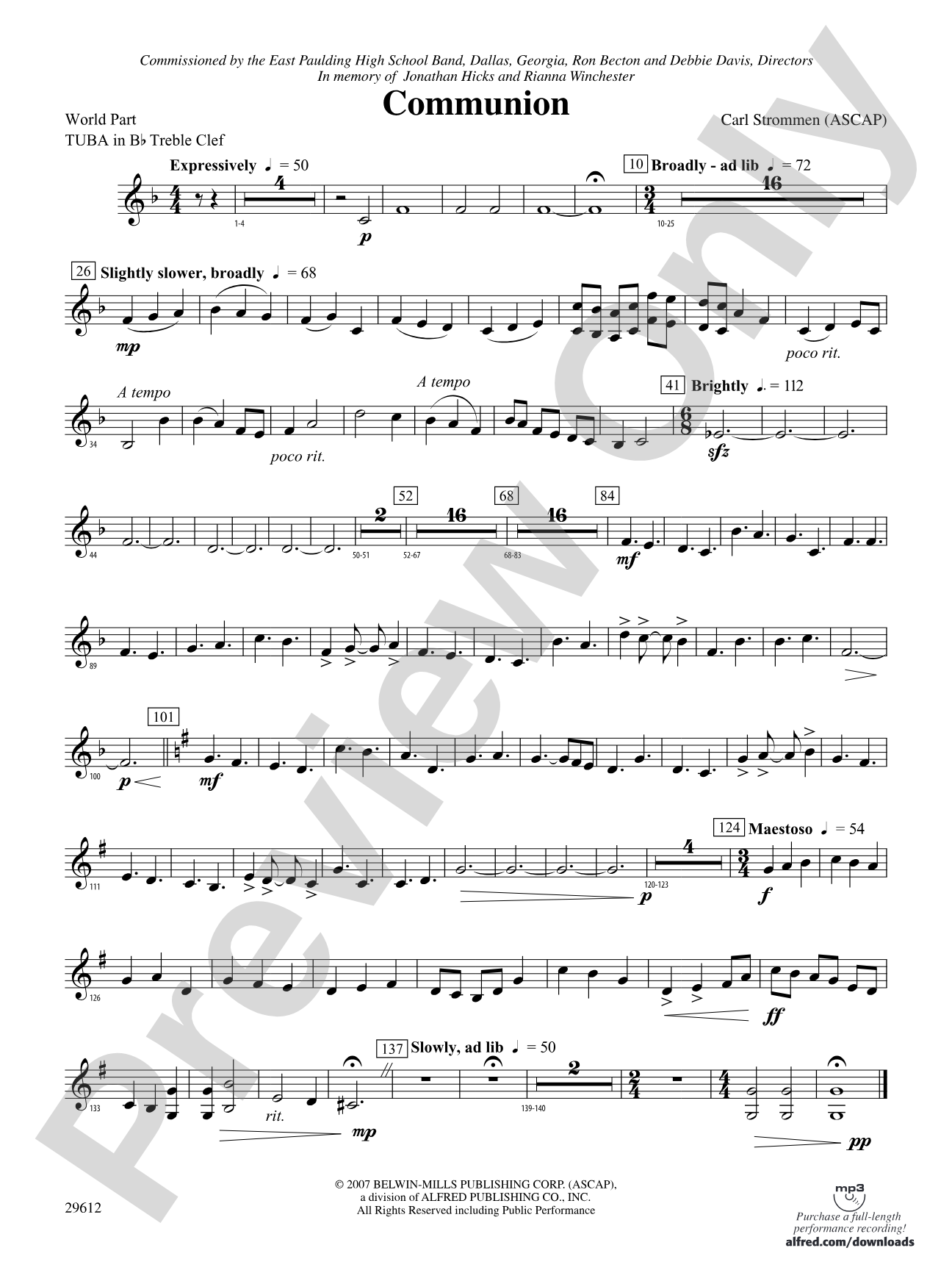 Communion: (wp) B-flat Tuba T.C.