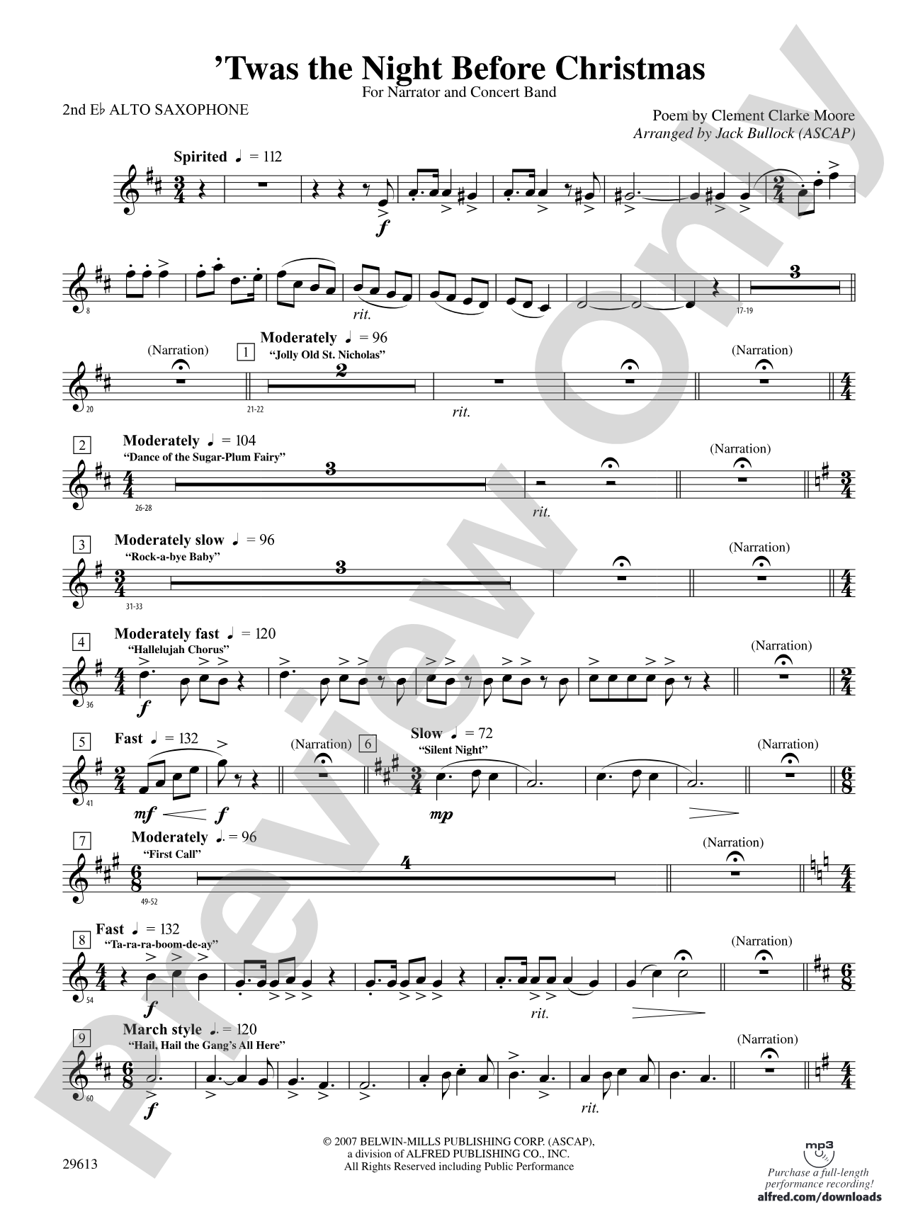 T'was the Night Before Christmas: 2nd E-flat Alto Saxophone