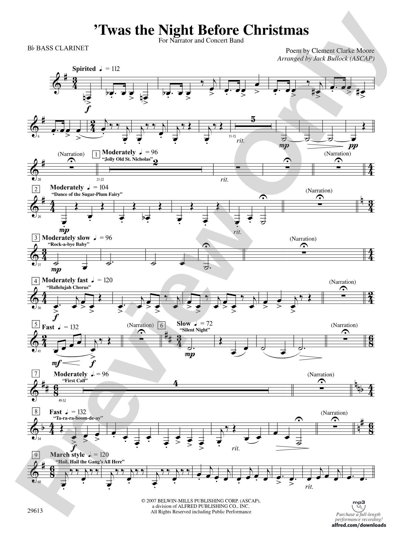 T'was the Night Before Christmas: B-flat Bass Clarinet