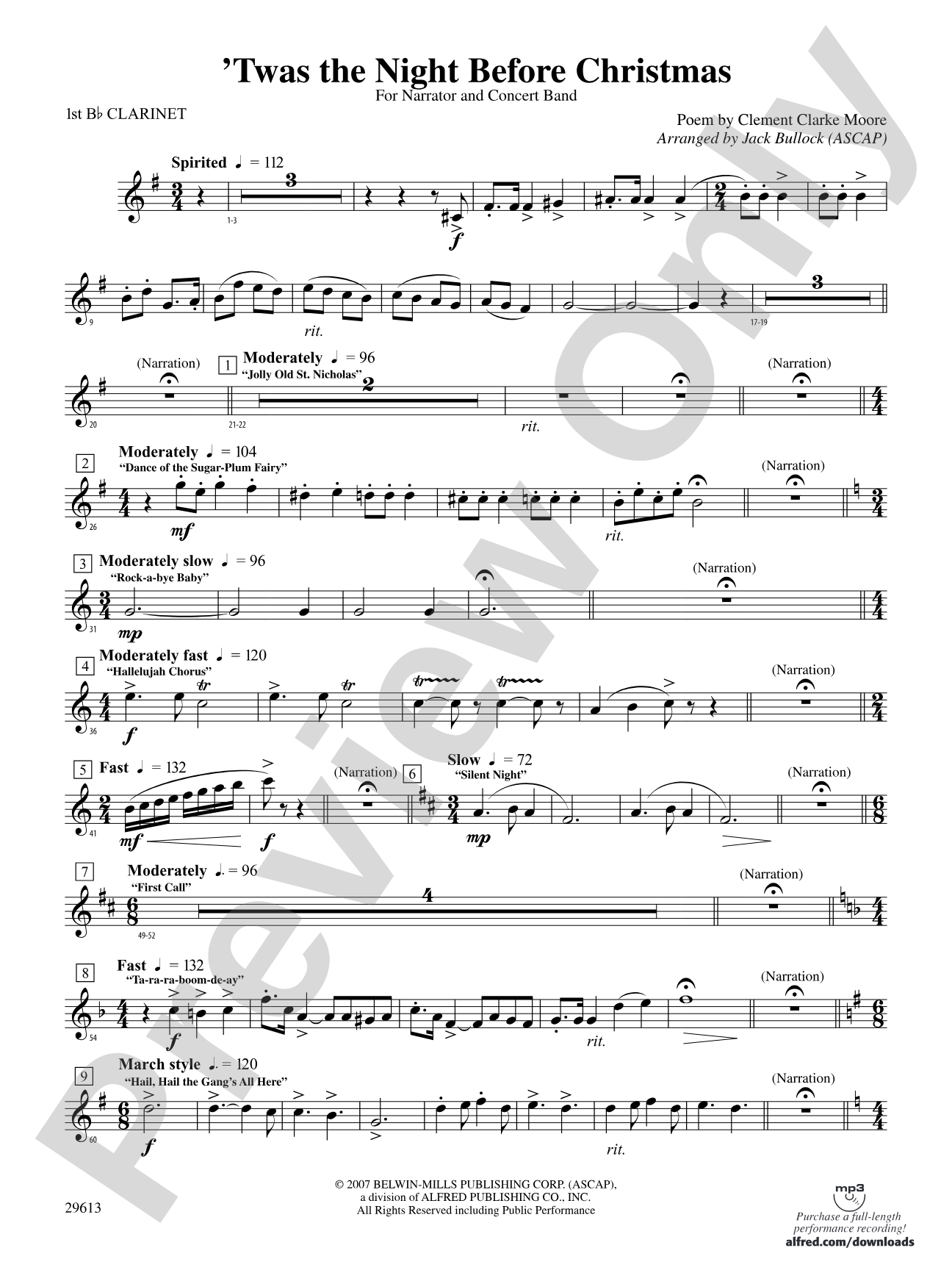 T'was the Night Before Christmas: 1st B-flat Clarinet