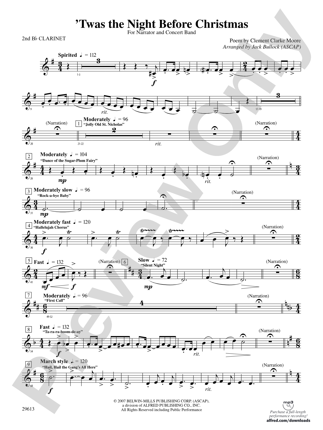 T'was the Night Before Christmas: 2nd B-flat Clarinet