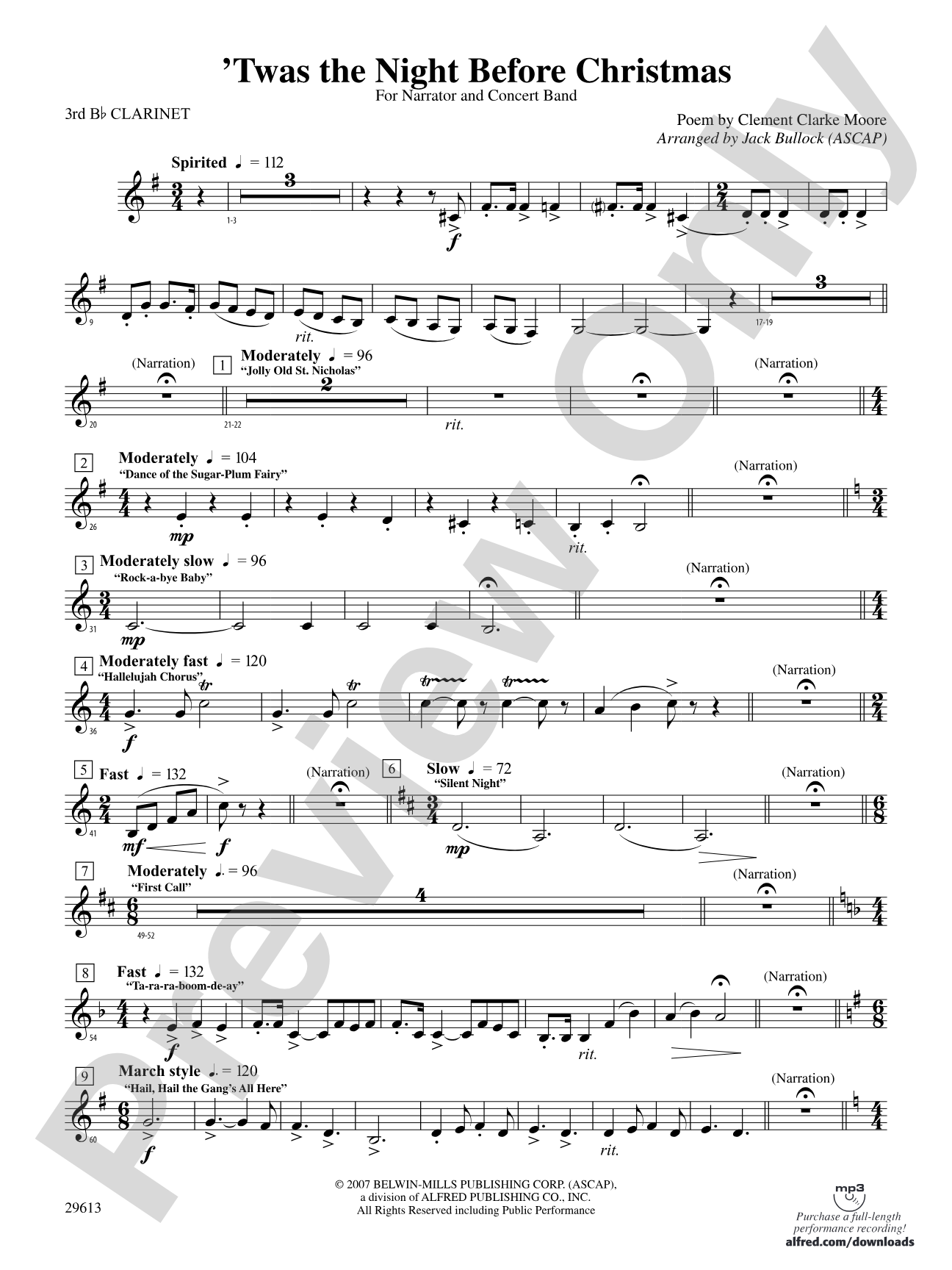 T'was the Night Before Christmas: 3rd B-flat Clarinet