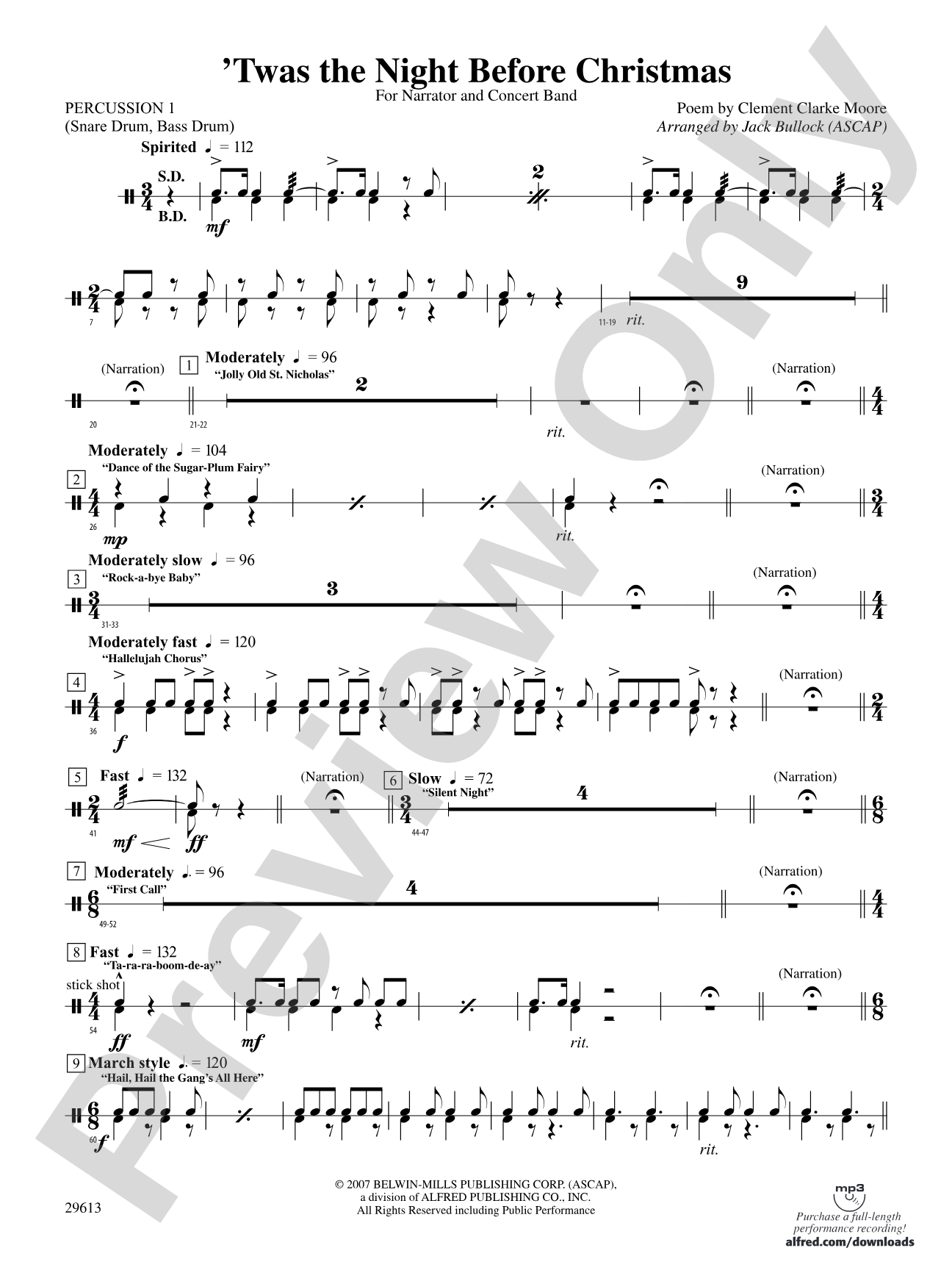 T'was the Night Before Christmas: 1st Percussion