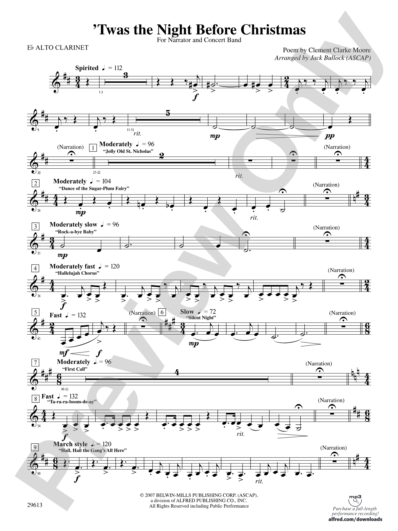 T'was the Night Before Christmas: (wp) E-flat Alto Clarinet