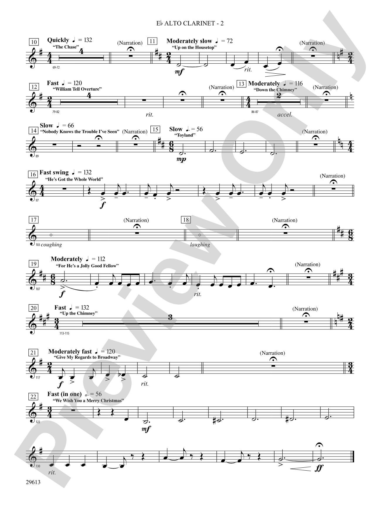 T'was the Night Before Christmas: (wp) E-flat Alto Clarinet