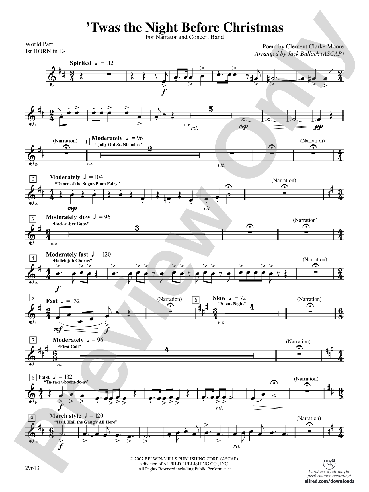 T'was the Night Before Christmas: (wp) 1st Horn in E-flat