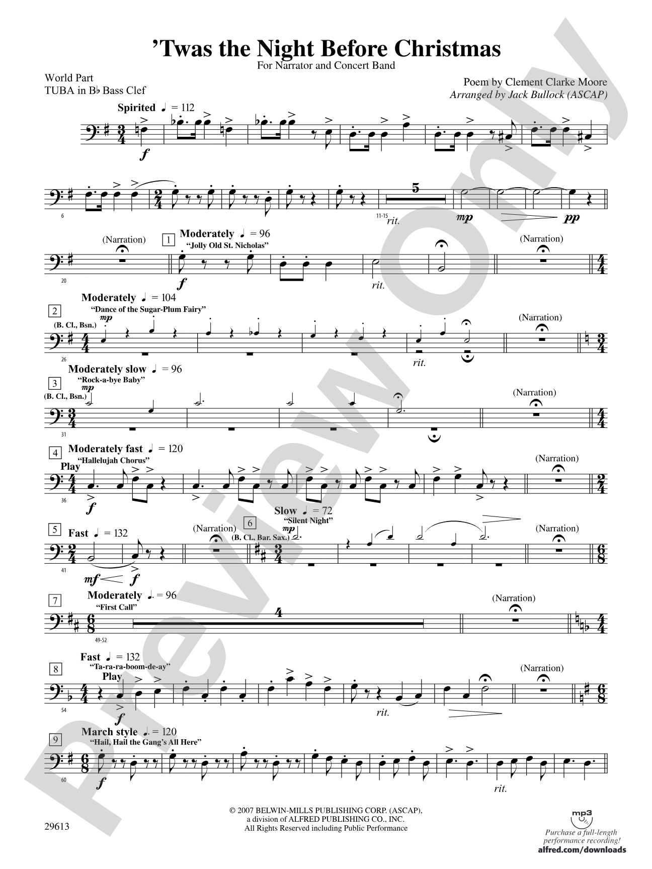 T'was the Night Before Christmas: (wp) B-flat Tuba B.C.