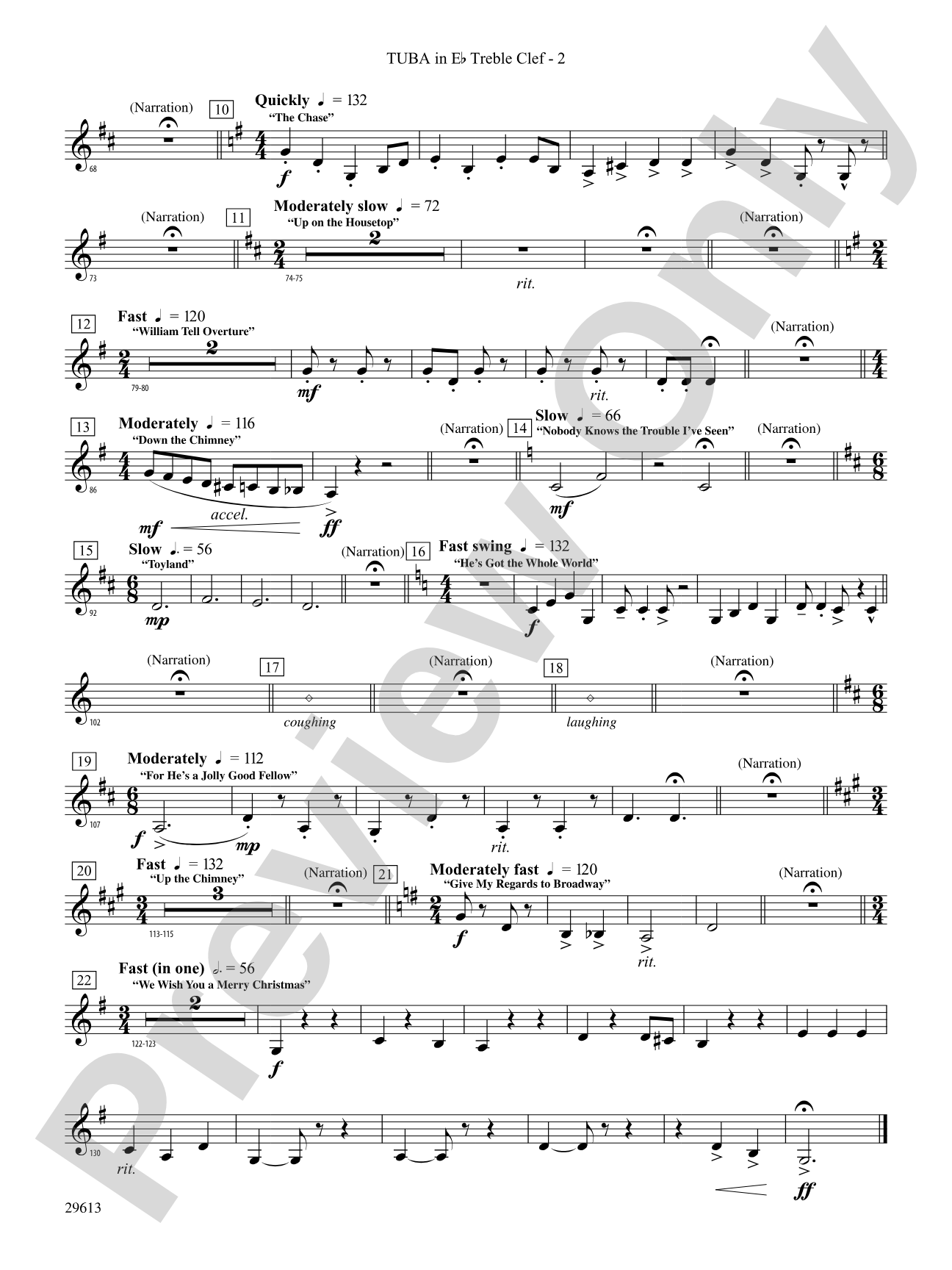 T'was the Night Before Christmas: (wp) E-flat Tuba T.C.