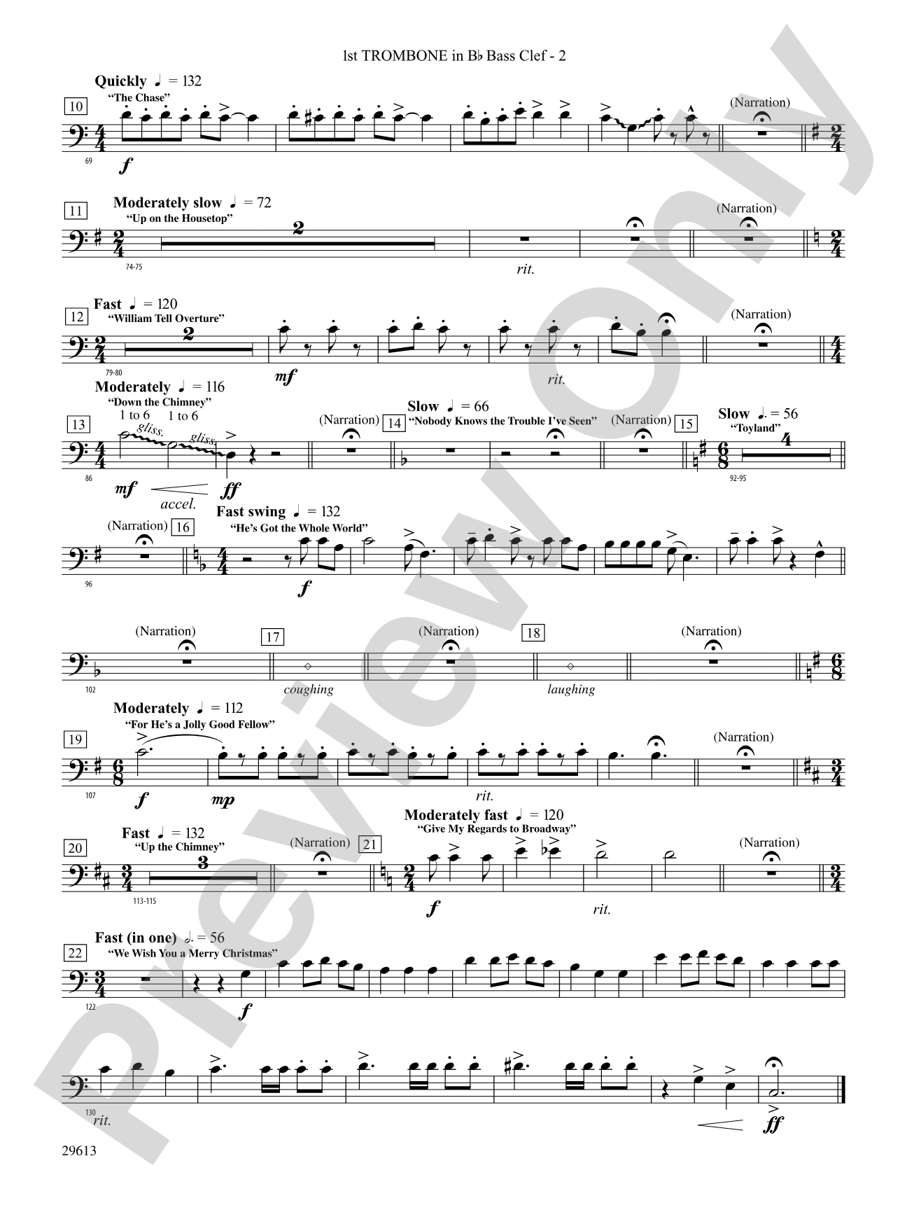 T'was the Night Before Christmas: (wp) 1st B-flat Trombone B.C.