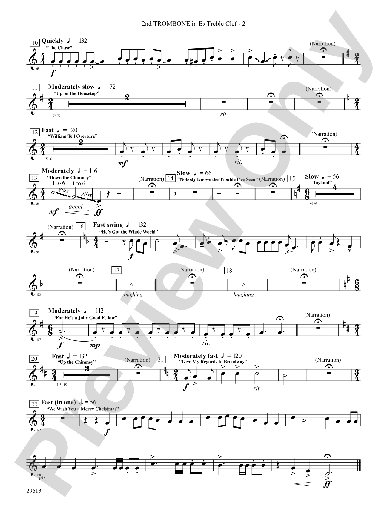 T'was the Night Before Christmas: (wp) 2nd B-flat Trombone T.C.