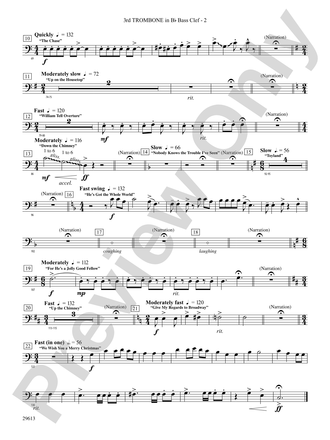 T'was the Night Before Christmas: (wp) 3rd B-flat Trombone B.C.