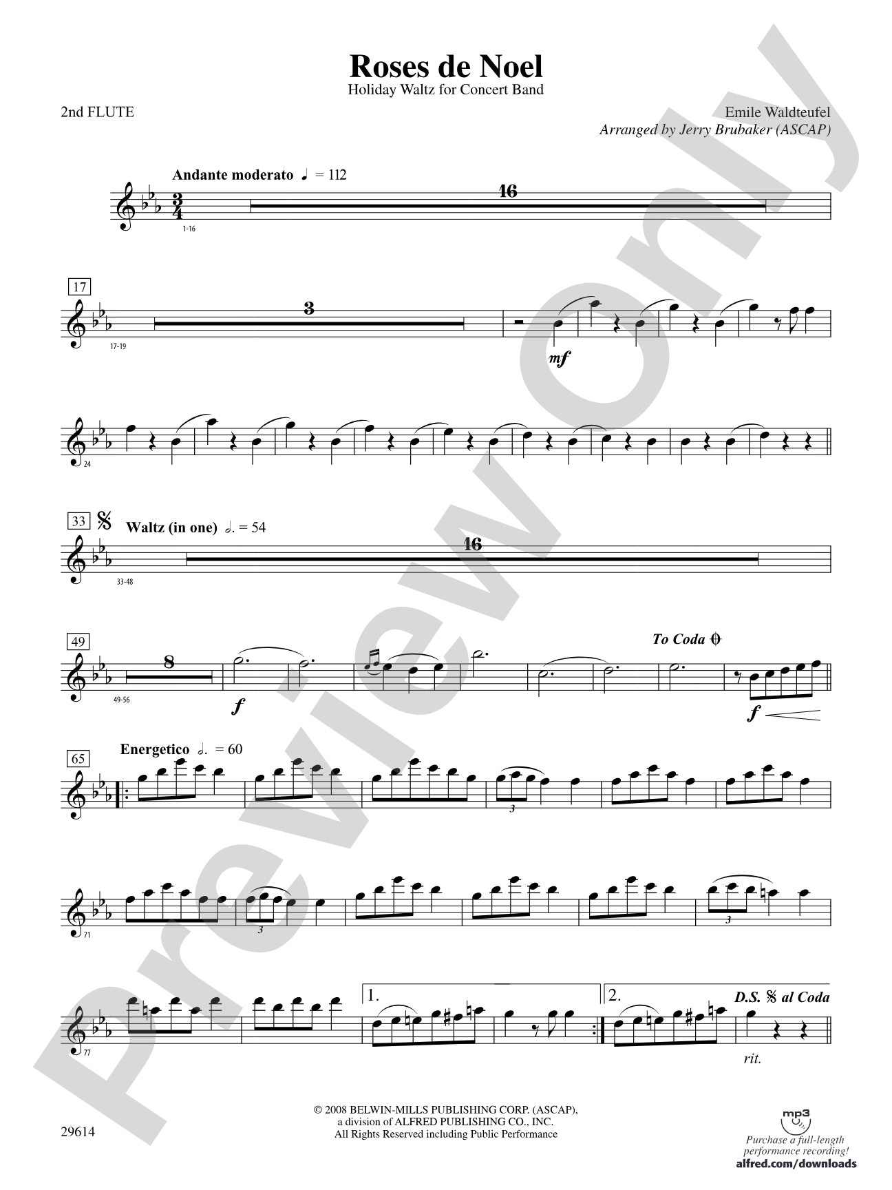 Roses de Noel: 2nd Flute
