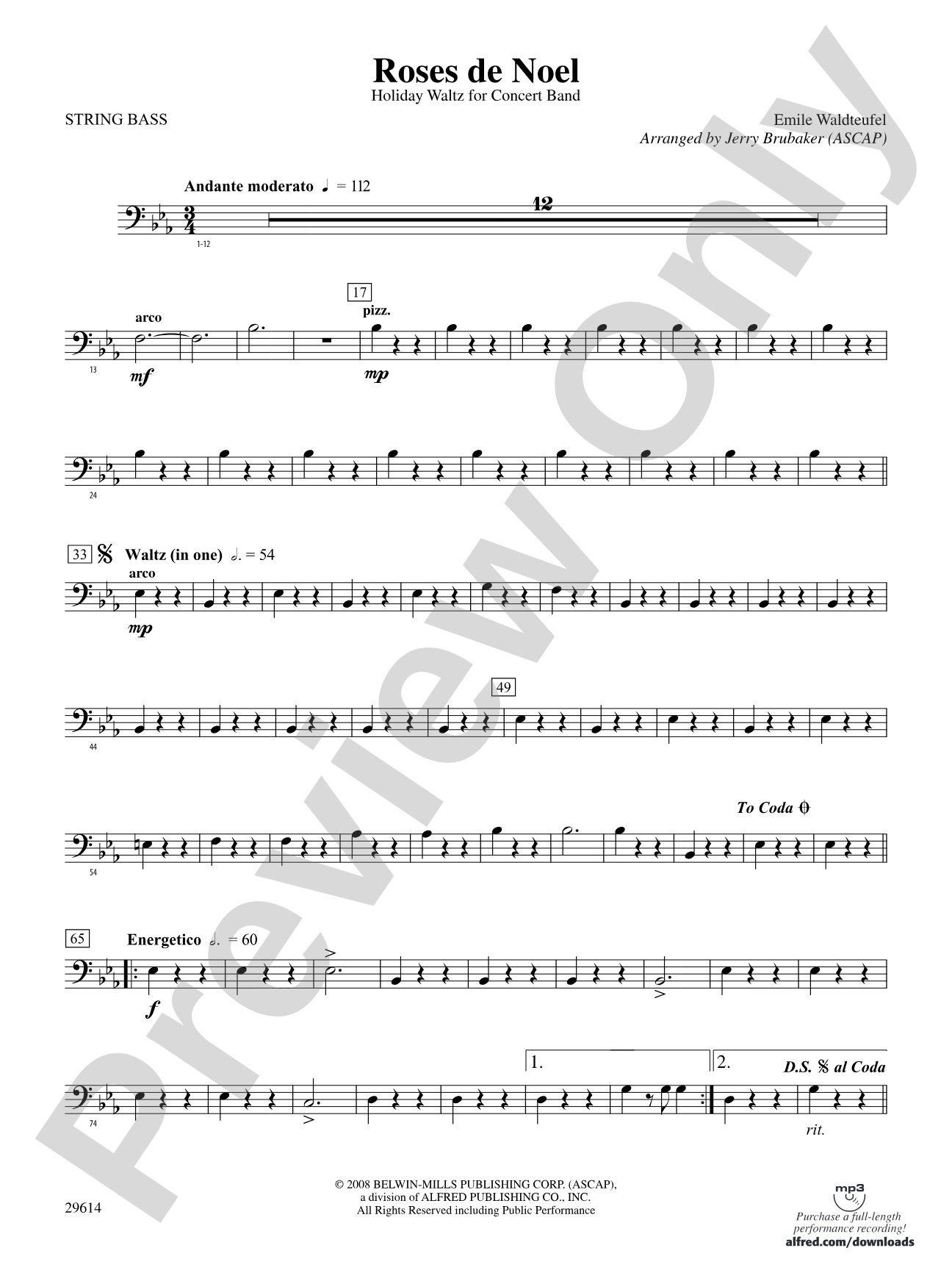 Roses de Noel: String Bass